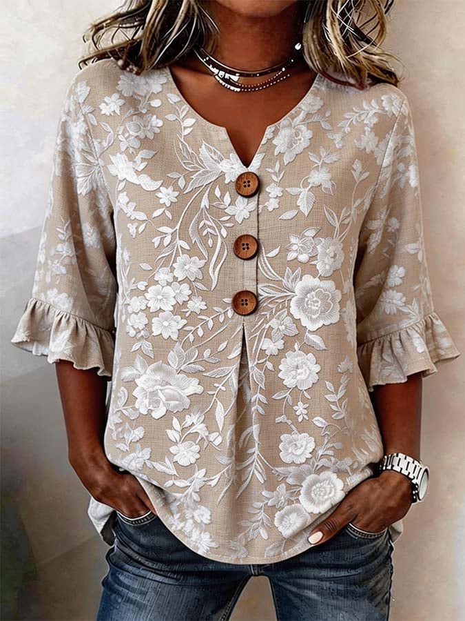 Women'S Casual Printed Top