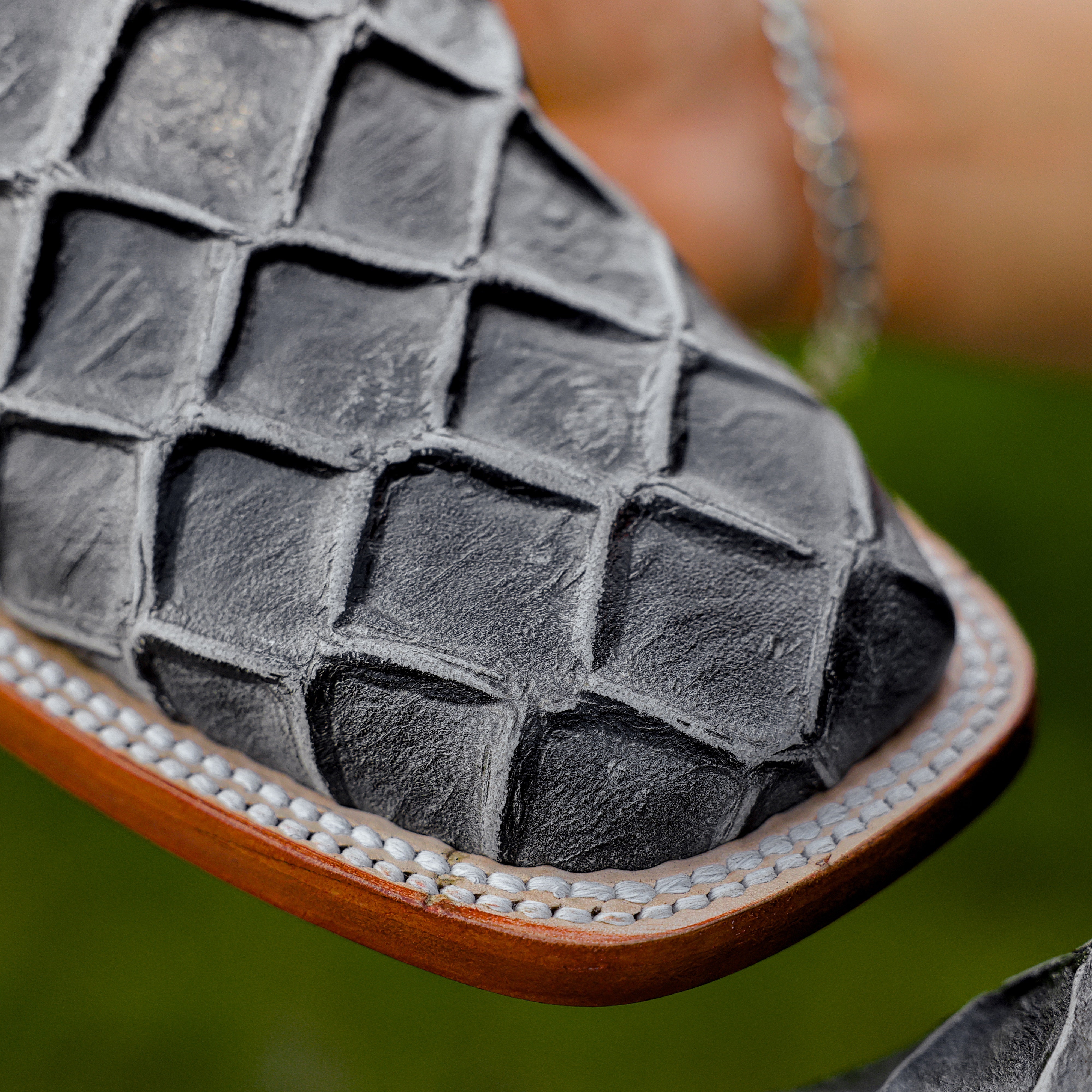 Eclipse Pirarucu Leather Boots - Square Toe