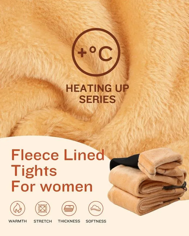 Fleece Lined Tights Sheer Women