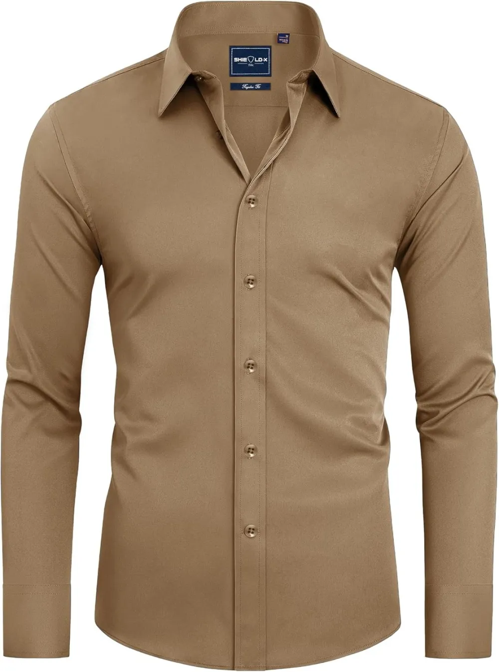 Stain Sheild Dress Shirts for Men Slim Fit Mens Dress Shirts Long Sleeve Button Down Shirt Men Shirts