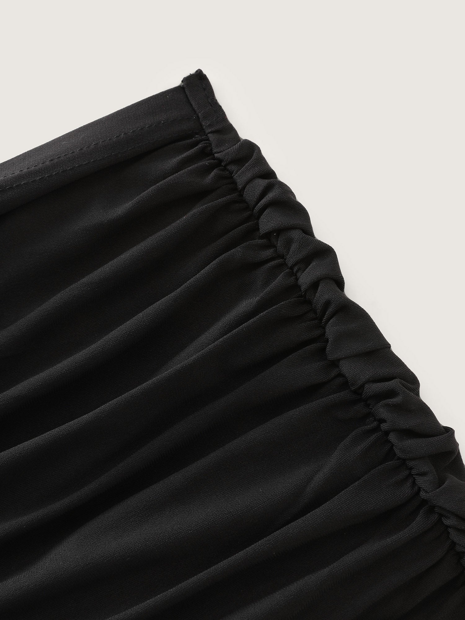 Ruched Overlap Bodice Fit And Flare Midi Dress