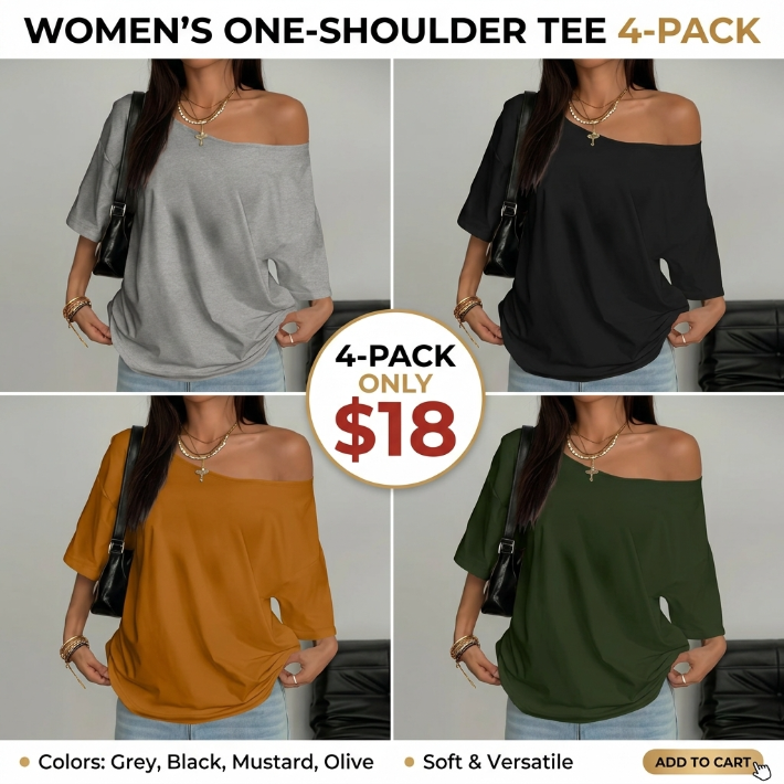 Women’s Chic Asymmetrical Off-Shoulder Plus Blouse