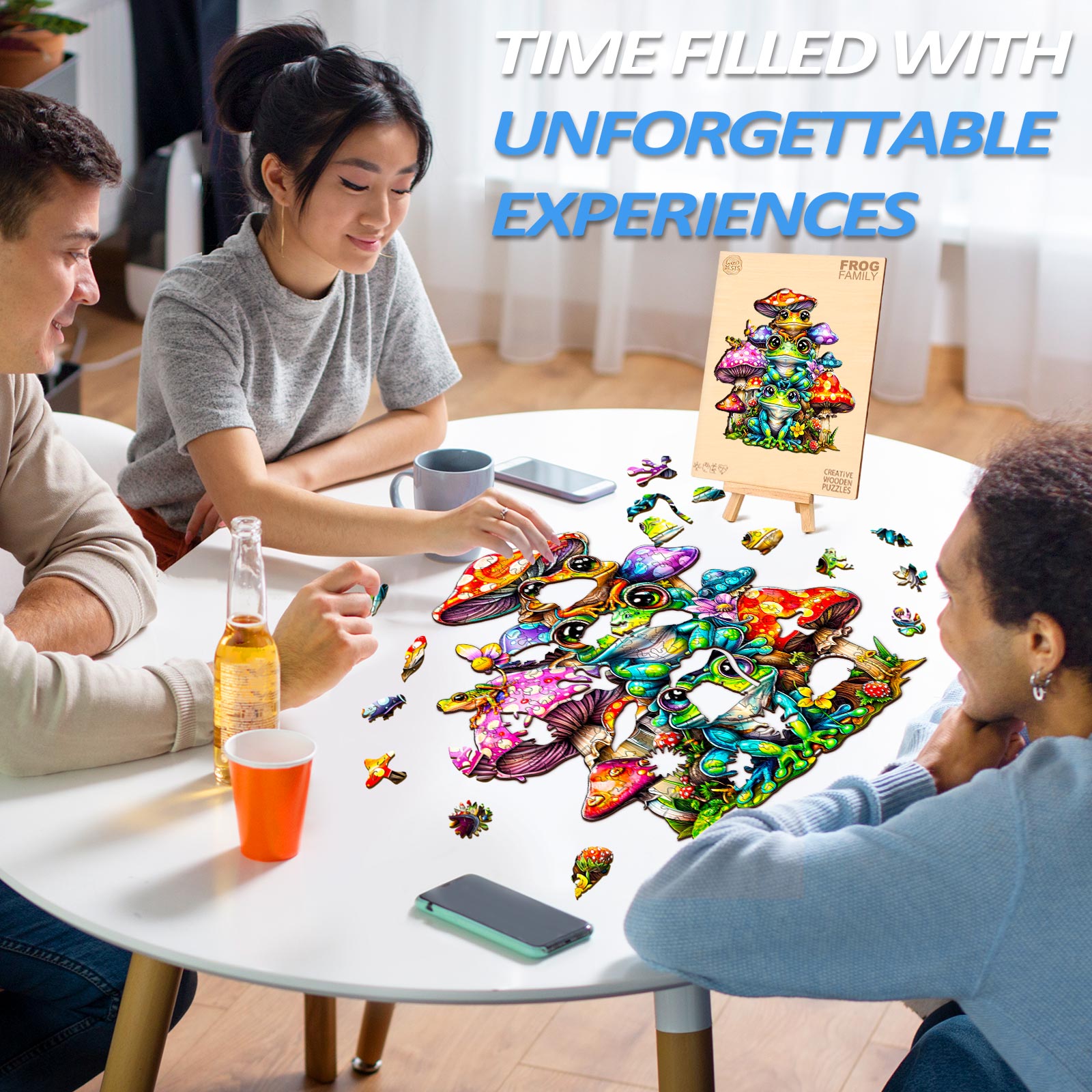 Frog Family Wooden Jigsaw Puzzle