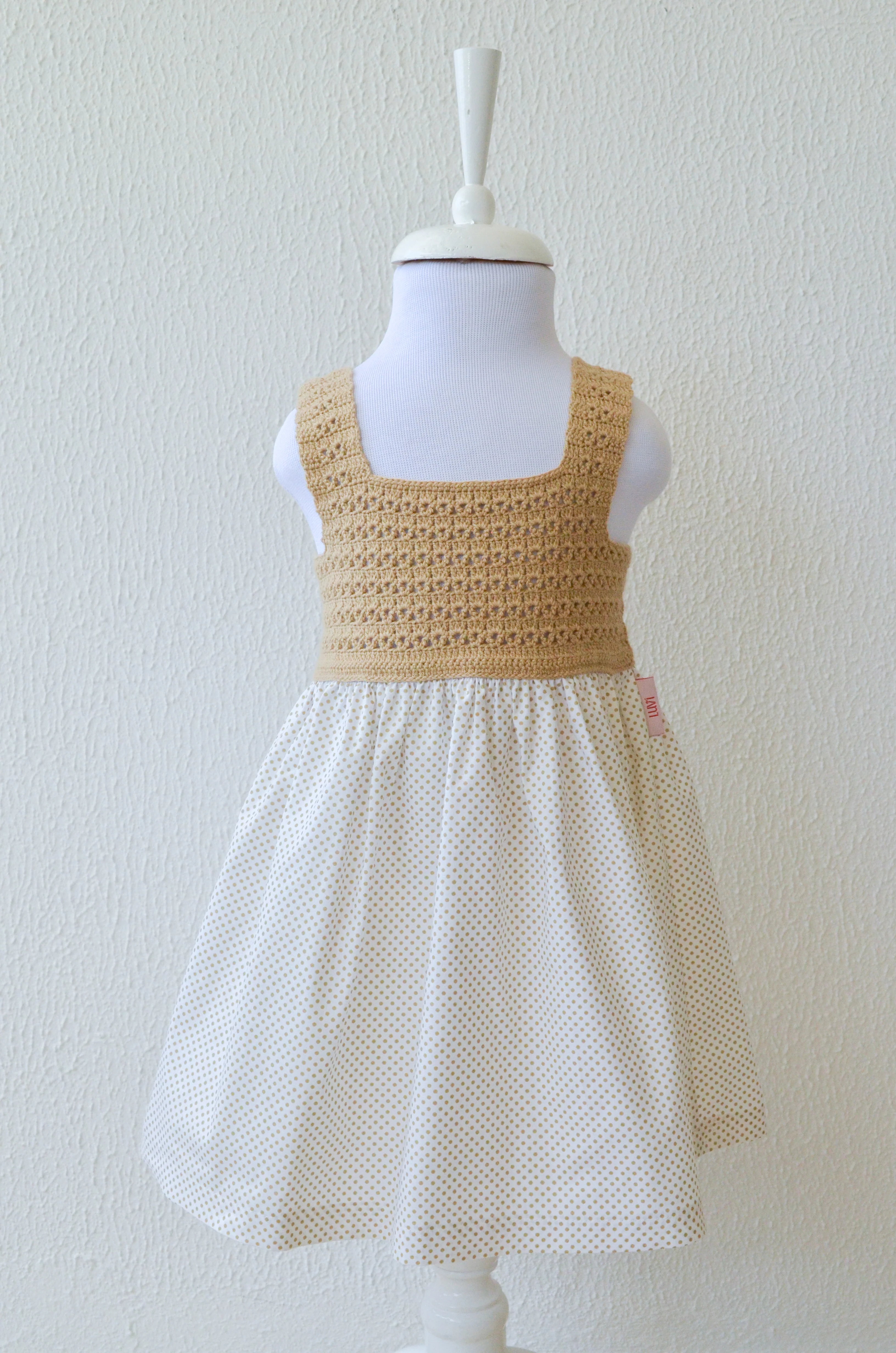 Beige Polka Dot Dress
