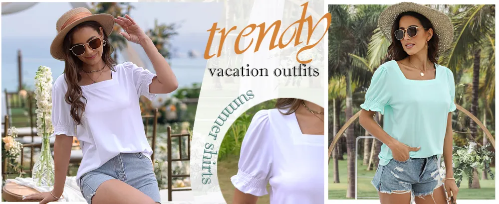 Square Neck T Shirts for Women