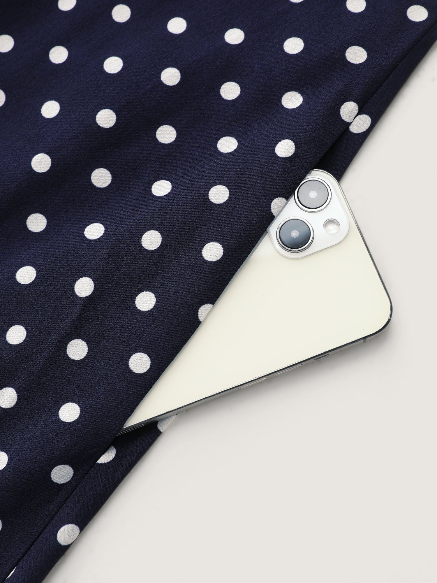Polka Dots Charm Button Detail Mini Dress