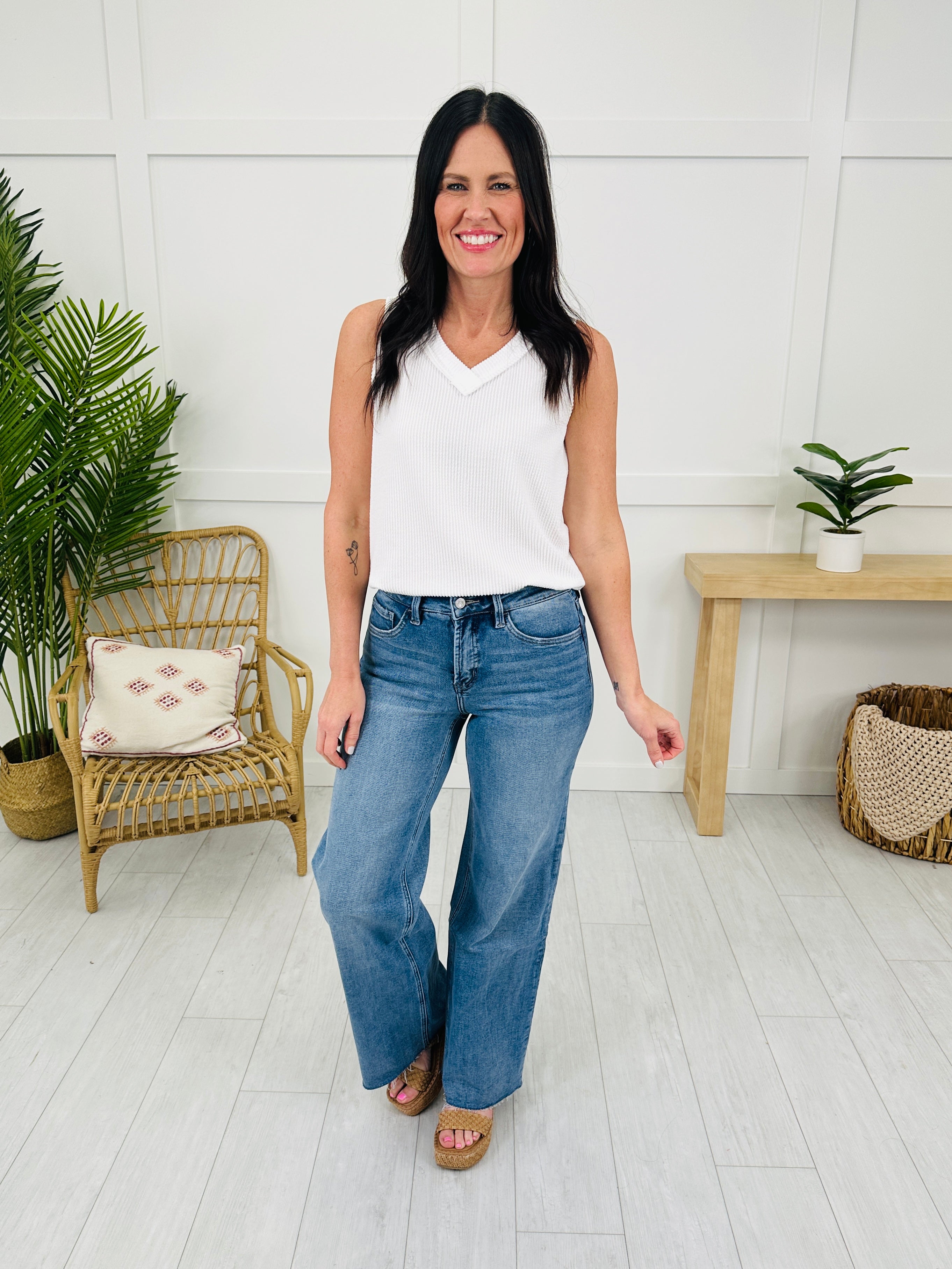 Planning Ahead Tummy Control Wide Leg Jeans