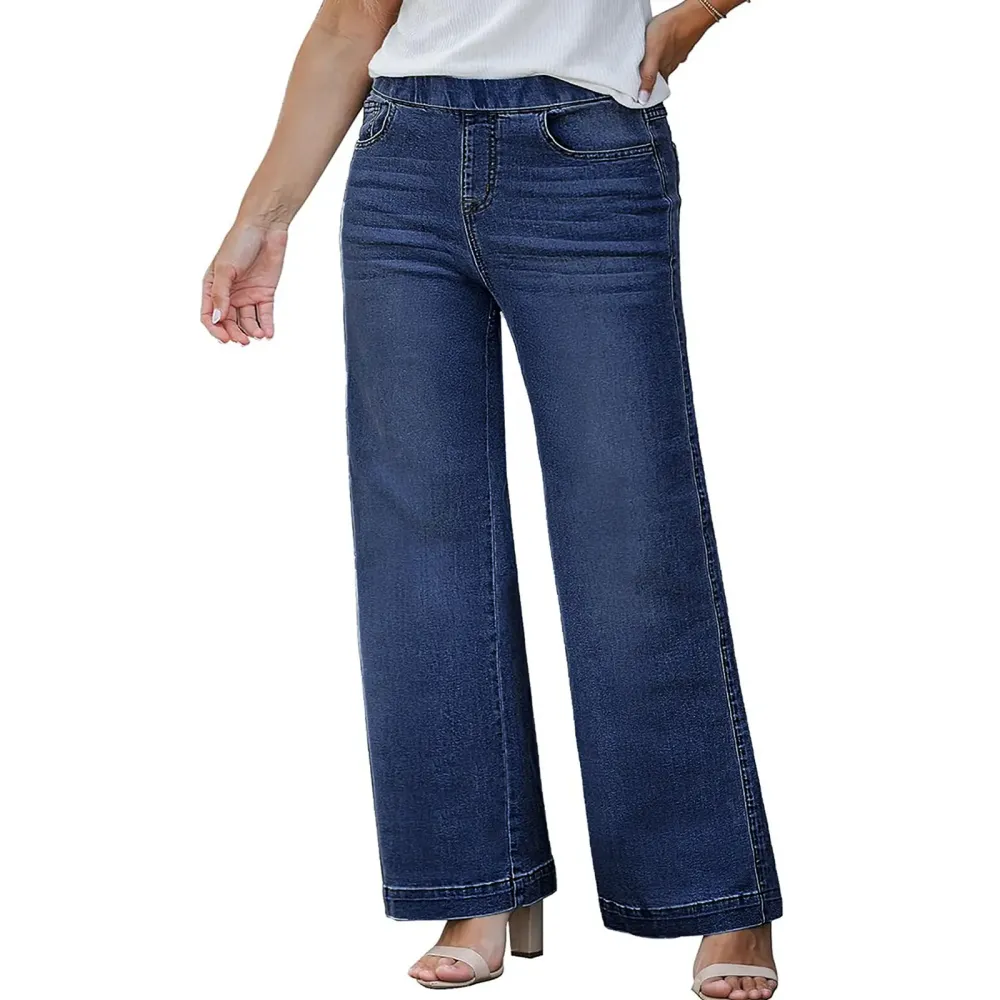 Plus Size Straight-Leg High-Waisted Stretch Jeans for Women