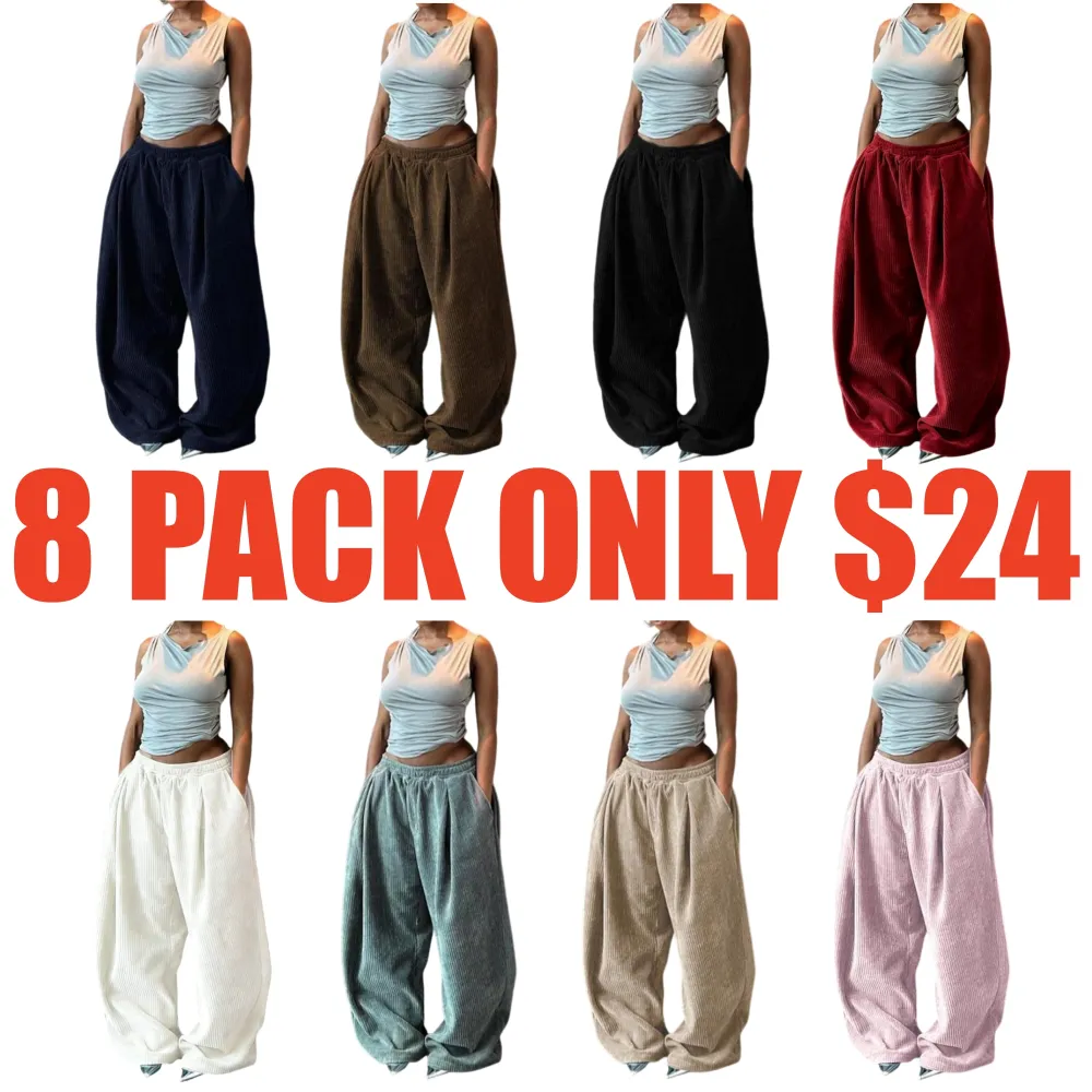 Women's Plain High Waist Straight Leg Sweatpants