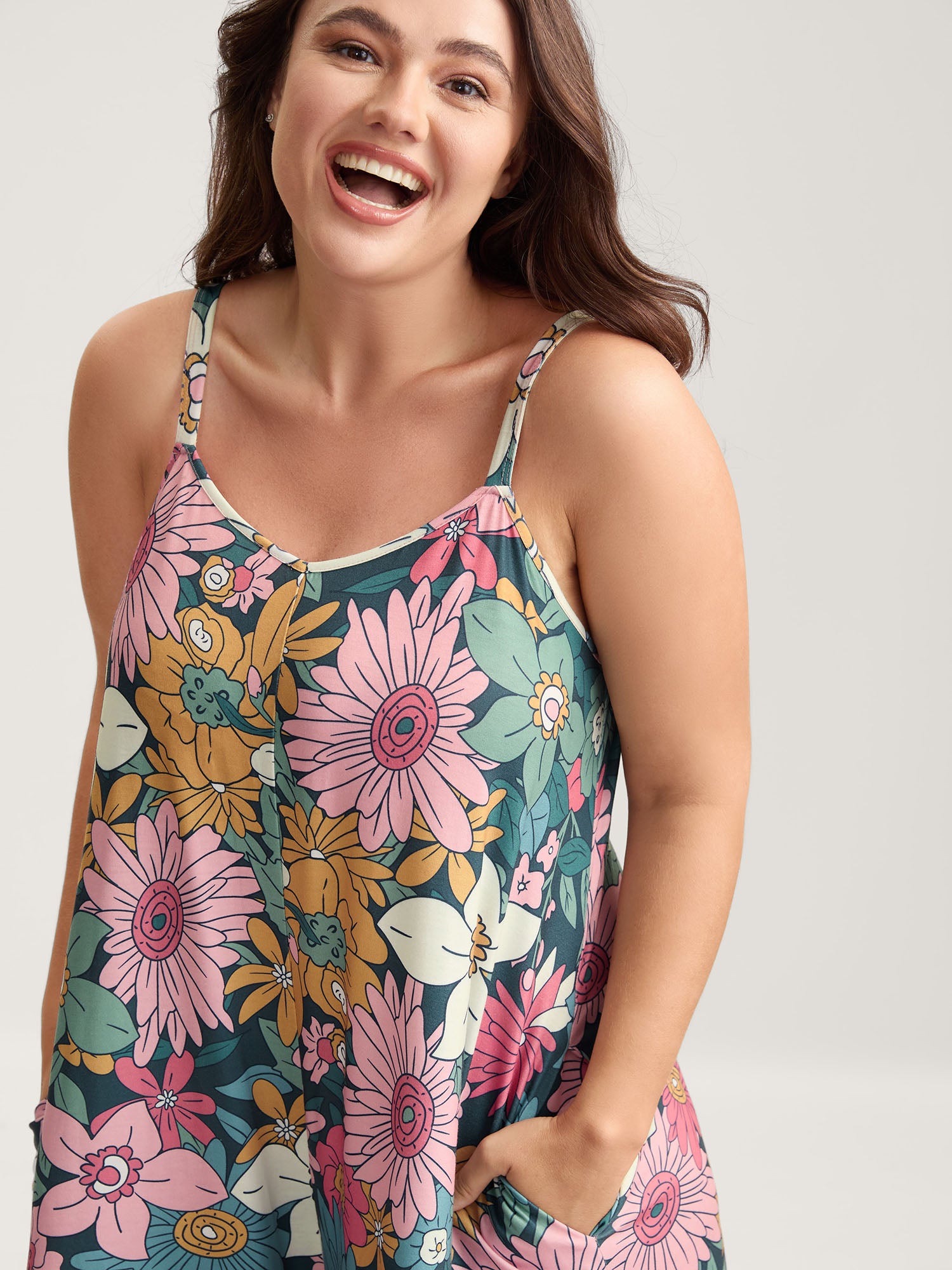 Vivid Groove Stretchy Adjustable Jumpsuit