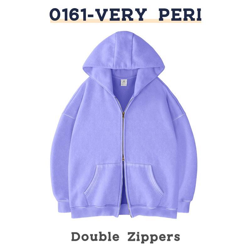 Unisex Oversized Acid Wash Zip Up Hoodie
