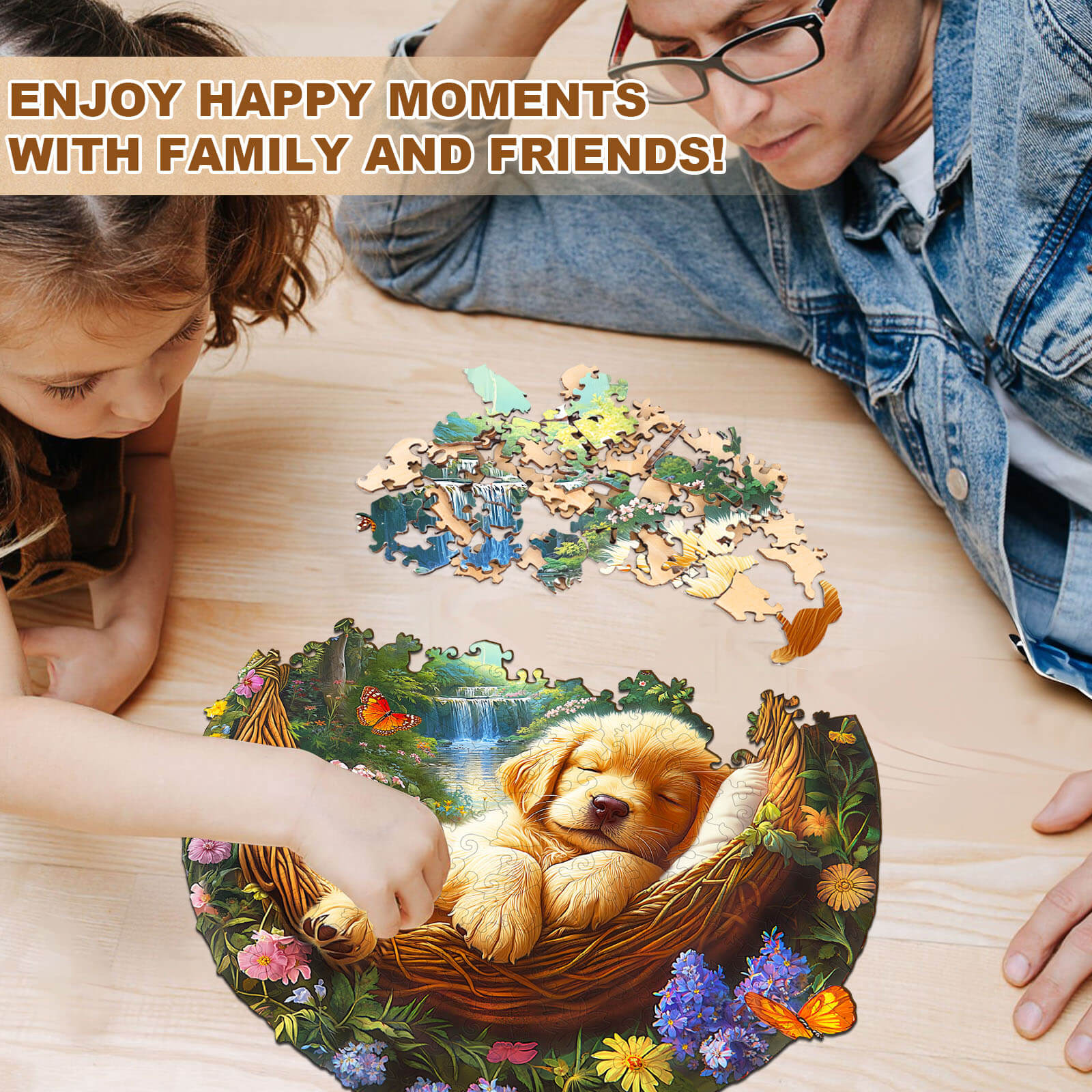 Sleeping puppy Wooden Jigsaw Puzzle