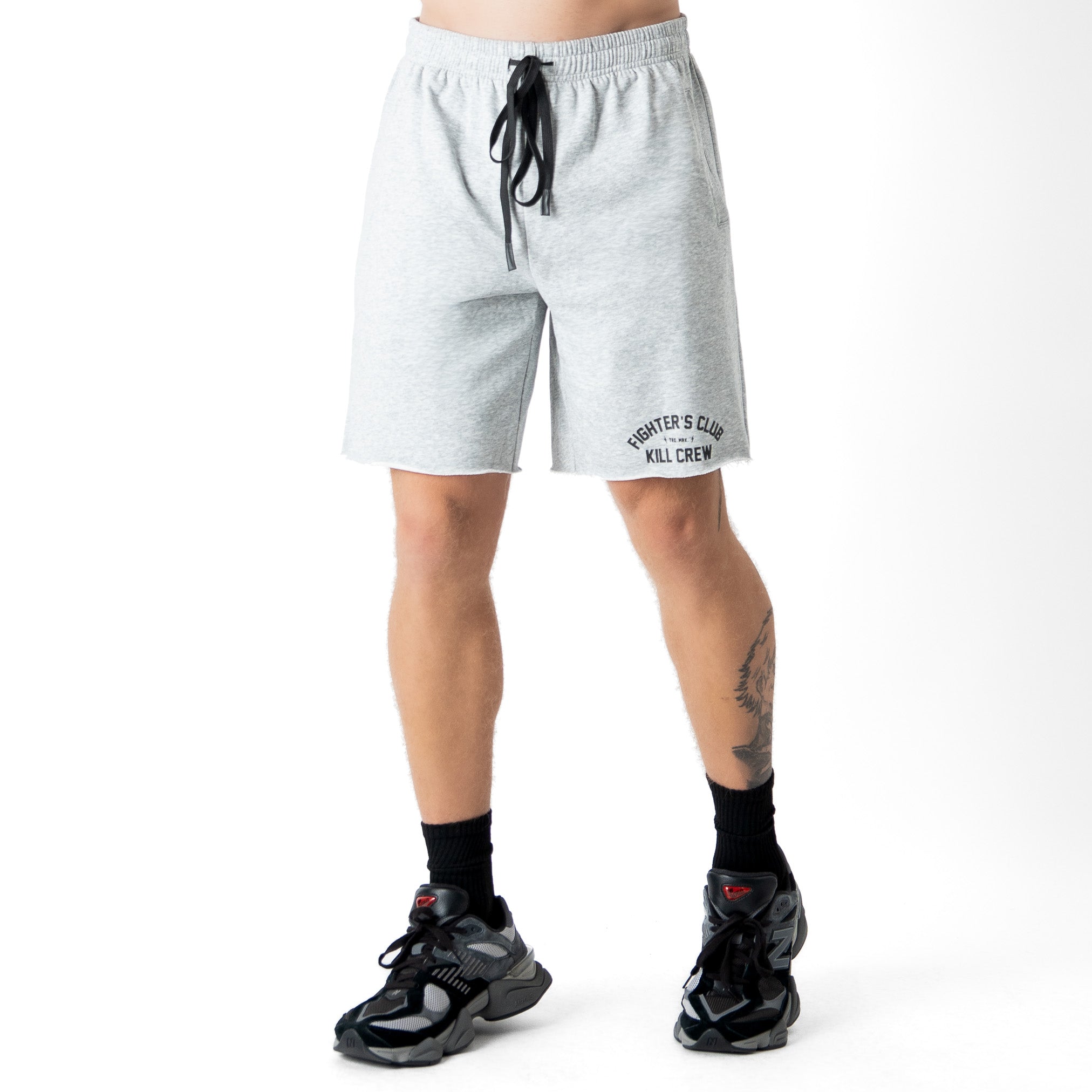 RELAXED CUT SHORTS FIGHTER'S CLUB - GREY