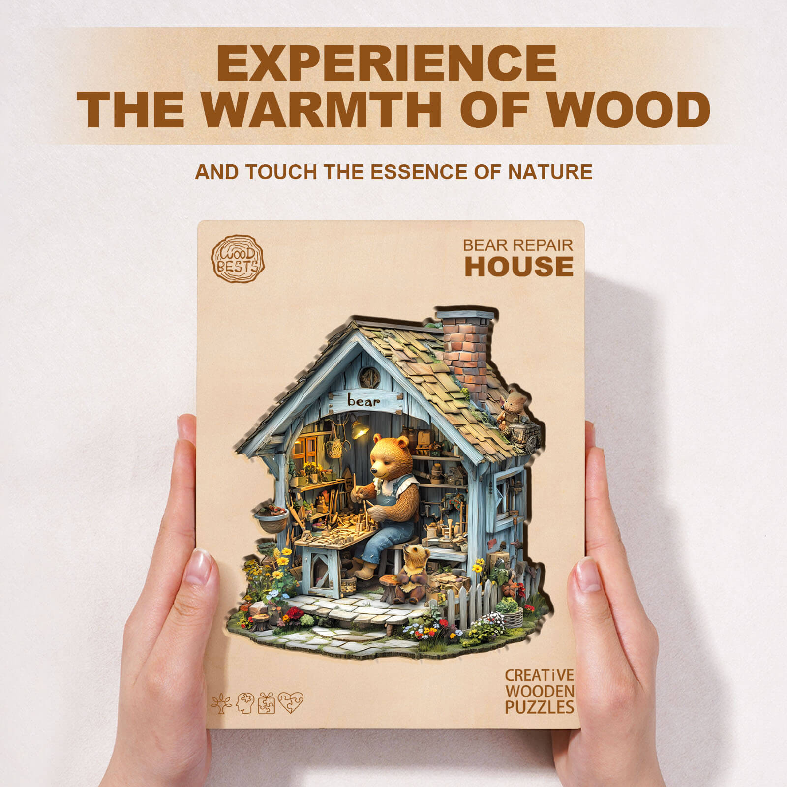 Bear Repair House Wooden Jigsaw Puzzle