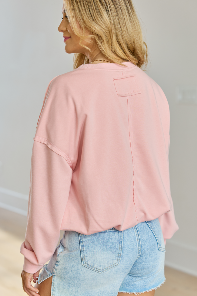 Prestyn Pink Bubble Long Sleeve Top