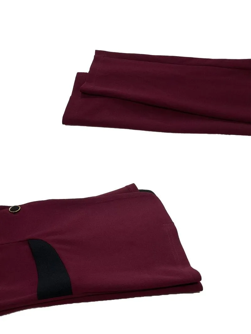 Women's Colorblock Blazer & Straight Leg Pants Set, Elegant Two-piece Set for Work Office Business, Ladies' Suits for All Seasons