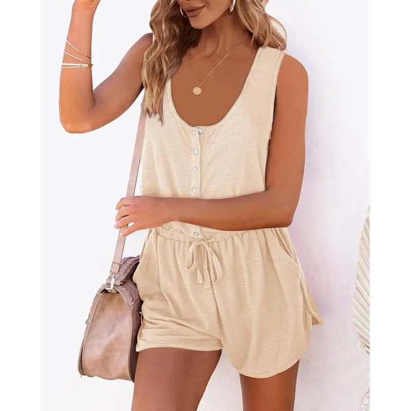 Women's Summer Casual Shorts Jumpsuit With Pockets (Just $3 Each!)