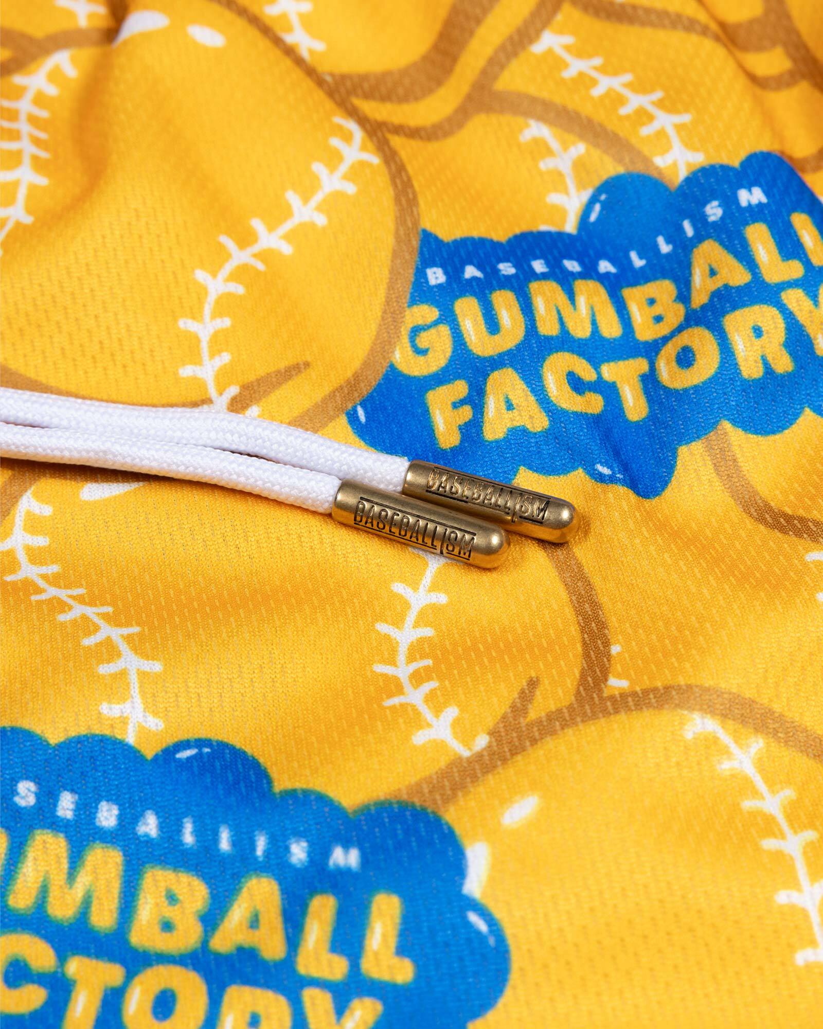 Gumball Factory Diamond Air Mesh Shorts (Yellow) - Youth