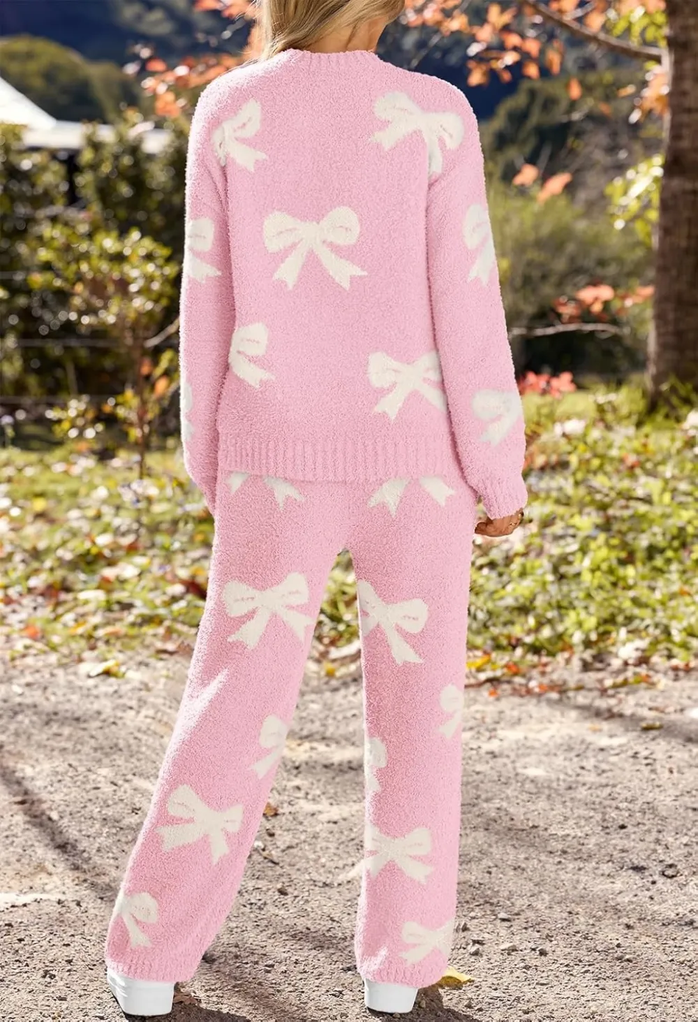 Womens Pajama Sets 2025 Fall Lounge Sweater Set