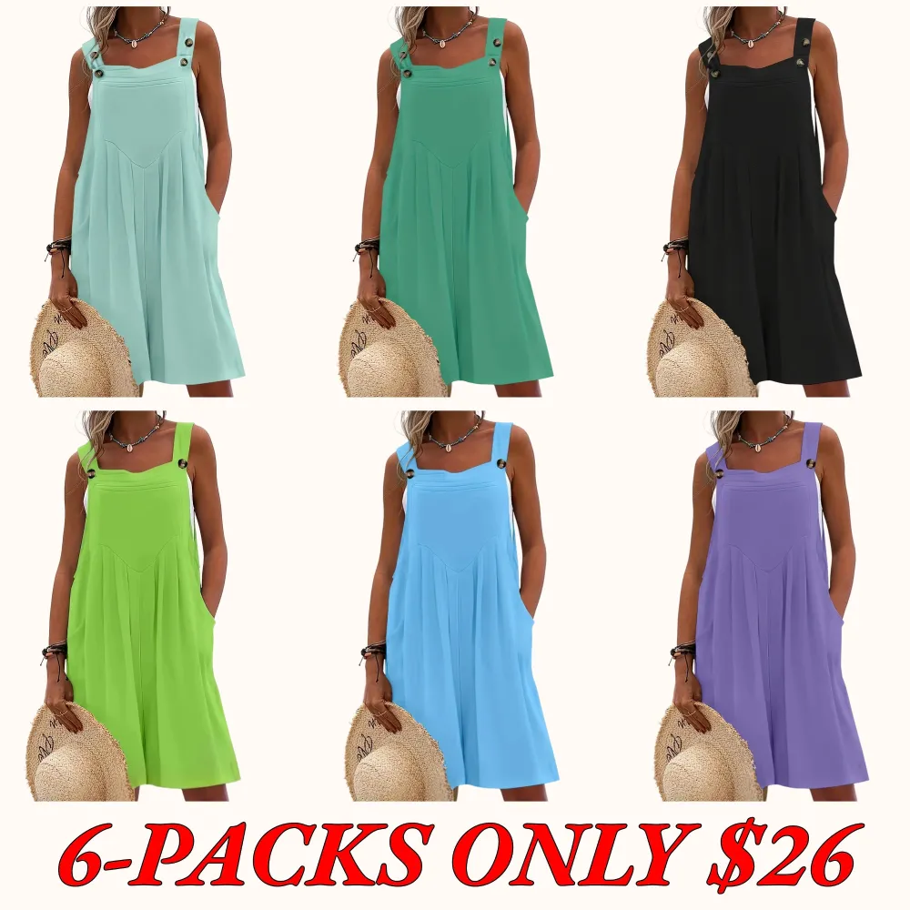 Women's Plus-Size Casual & Stylish Wide-Leg Shorts — Loose Fit, Featuring a Belt and Buttoned Pockets