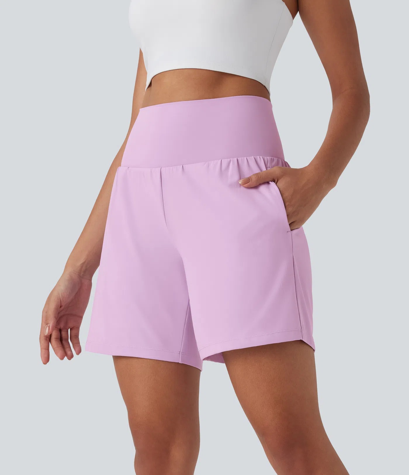 🔥Women’s 2-in-1 Super High-Waisted Cool-Touch Yoga Shorts with Pockets (3