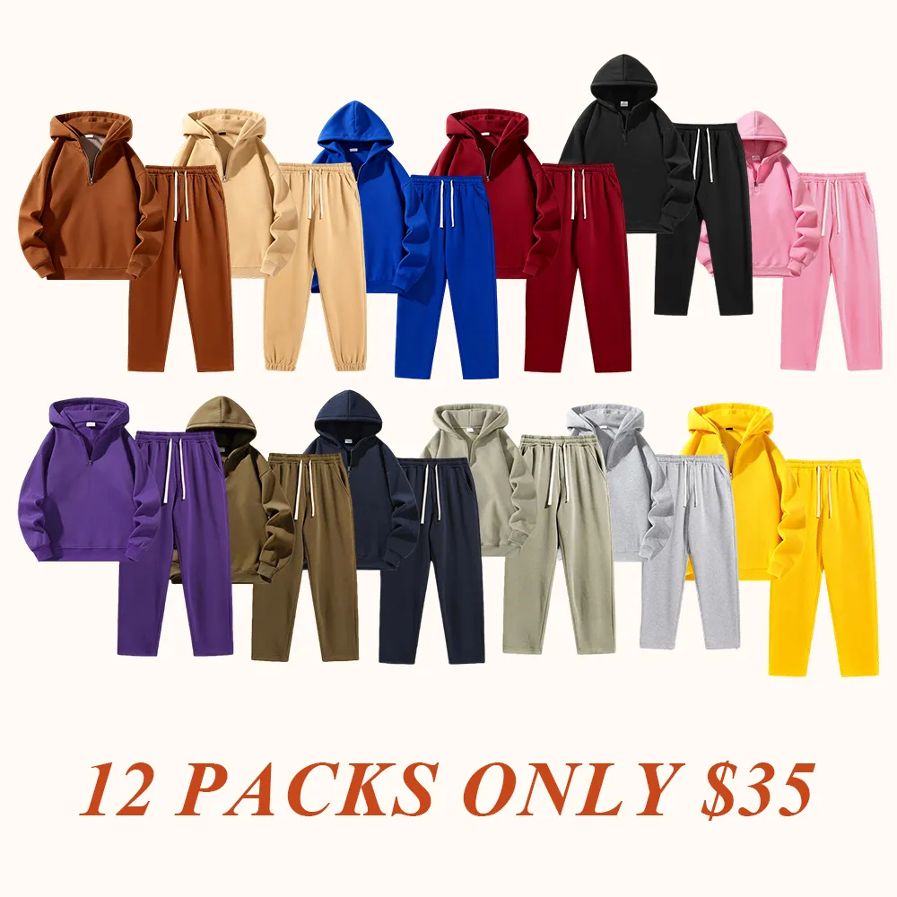 Men's solid color two-piece sportswear