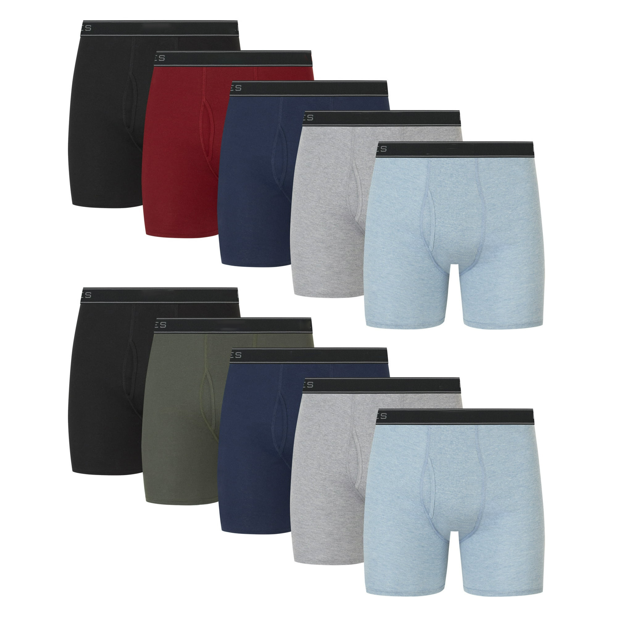Men’s Everyday Cotton Boxer Briefs (Soft, Breathable Multi-Pack)