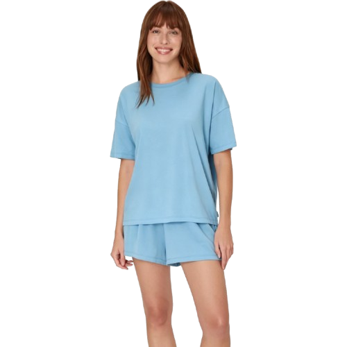 Women's Loungewear Set (2-Piece) — Ultra-Soft, Loose-Fit T-Shirt and Sleep Shorts