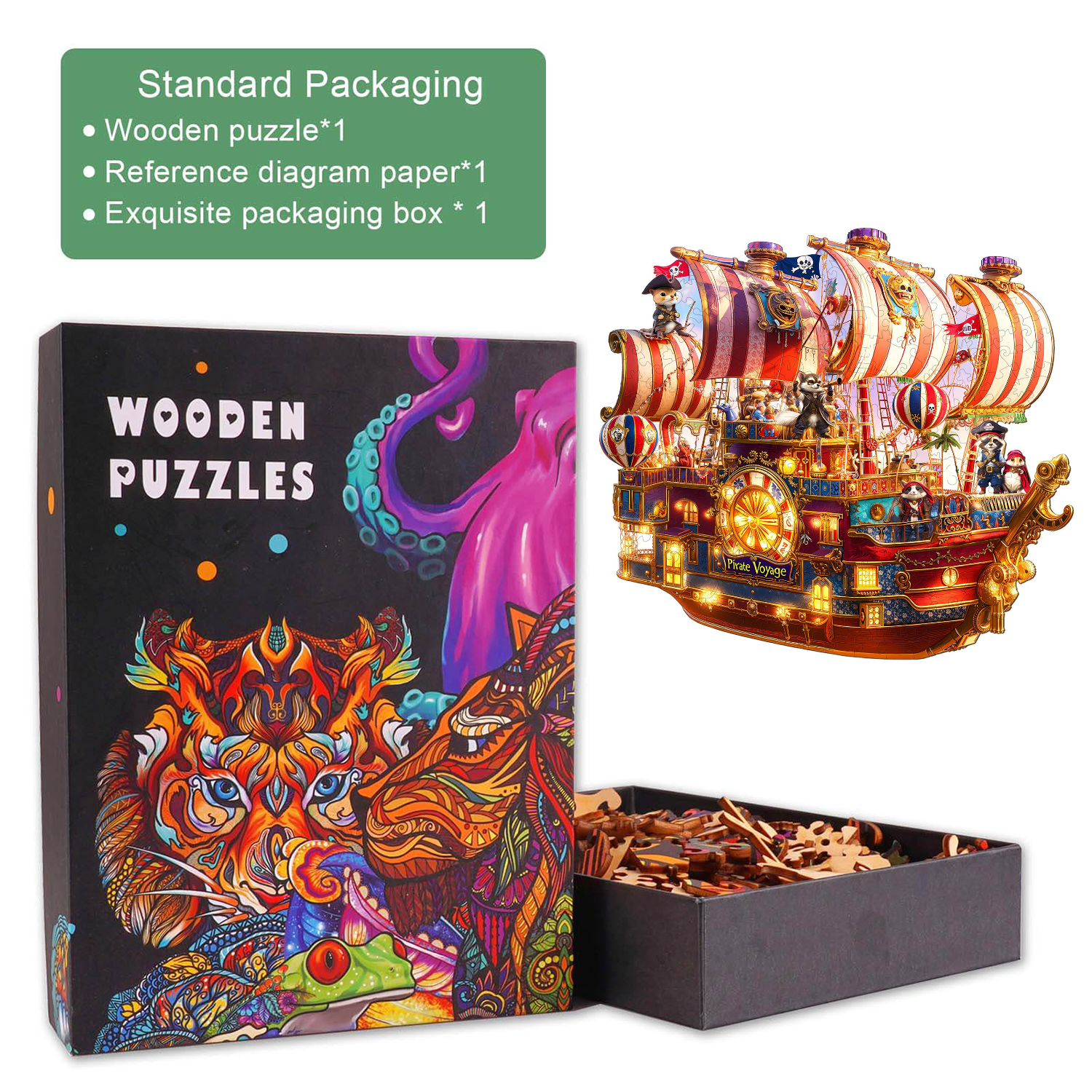 Pirate Voyage Wooden Jigsaw Puzzle