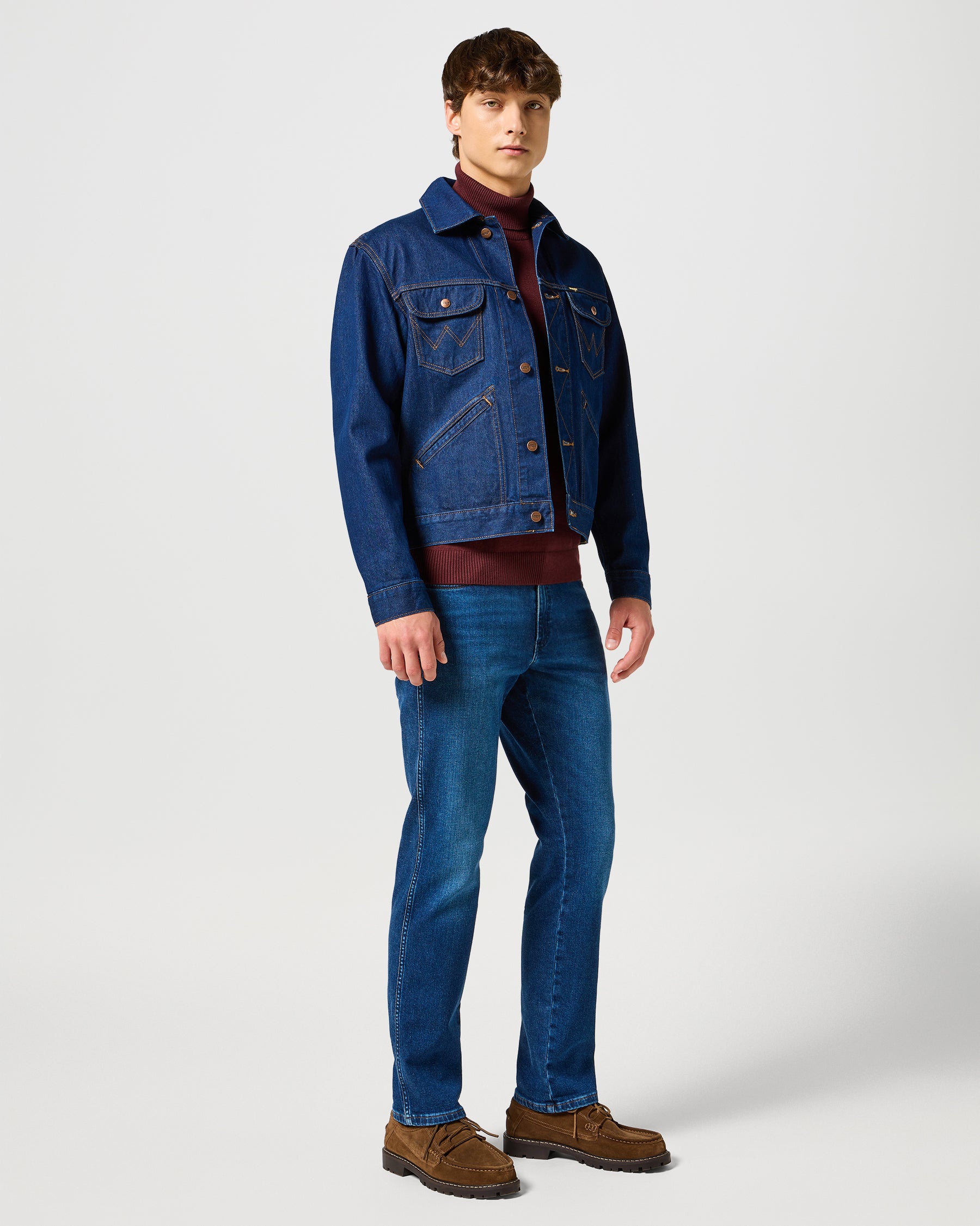 Texas SLIM '365 Warm' Brushed Mens Jeans - Dark Trails