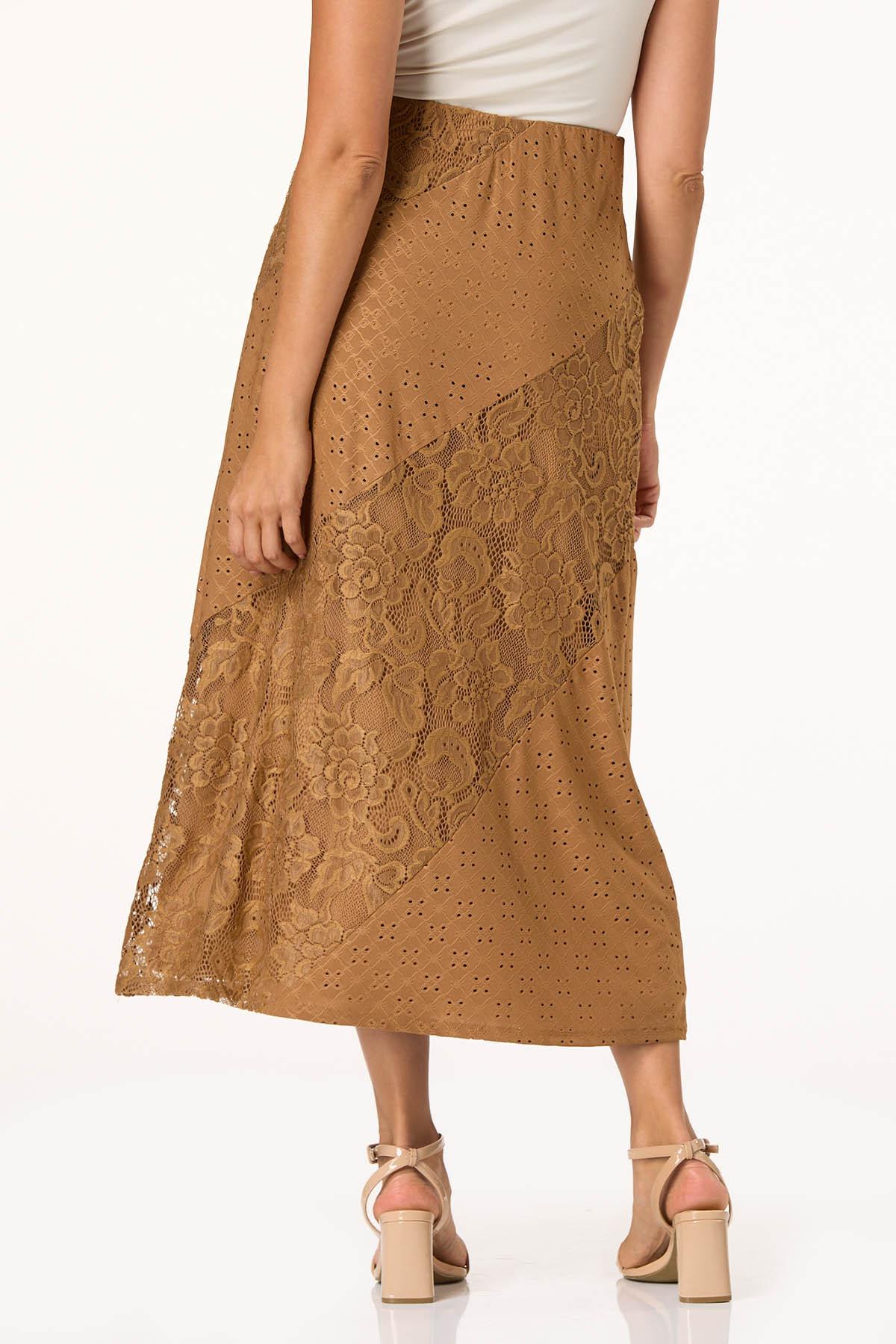 Eyelet Lace Maxi Skirt