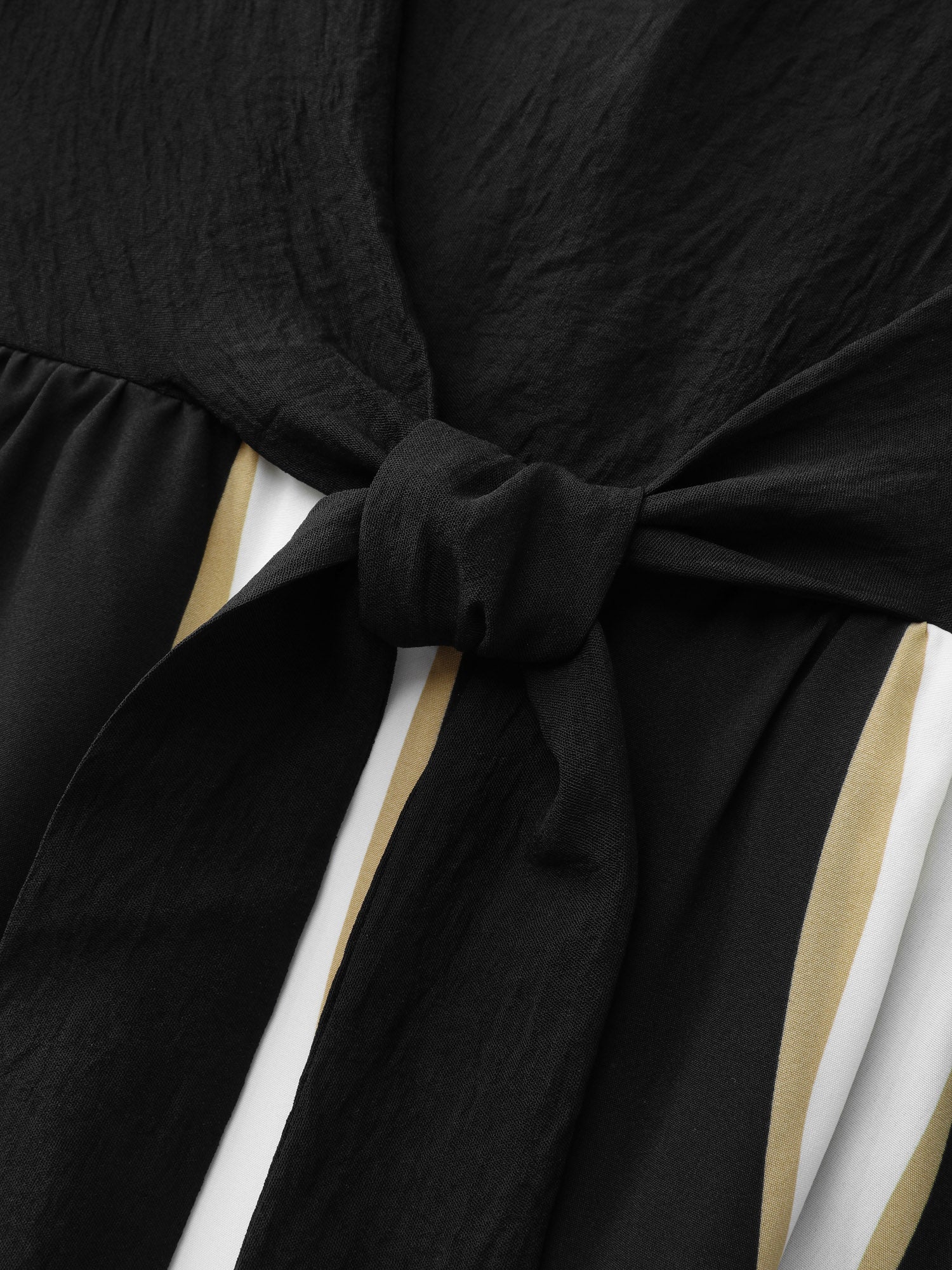 Zebra Stripe Print Contrast Midi Dress