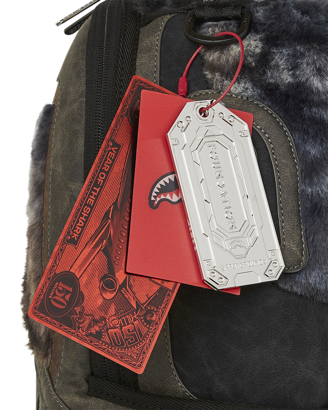 FOUNDATION DAYS FUR COAT SHARK BACKPACK