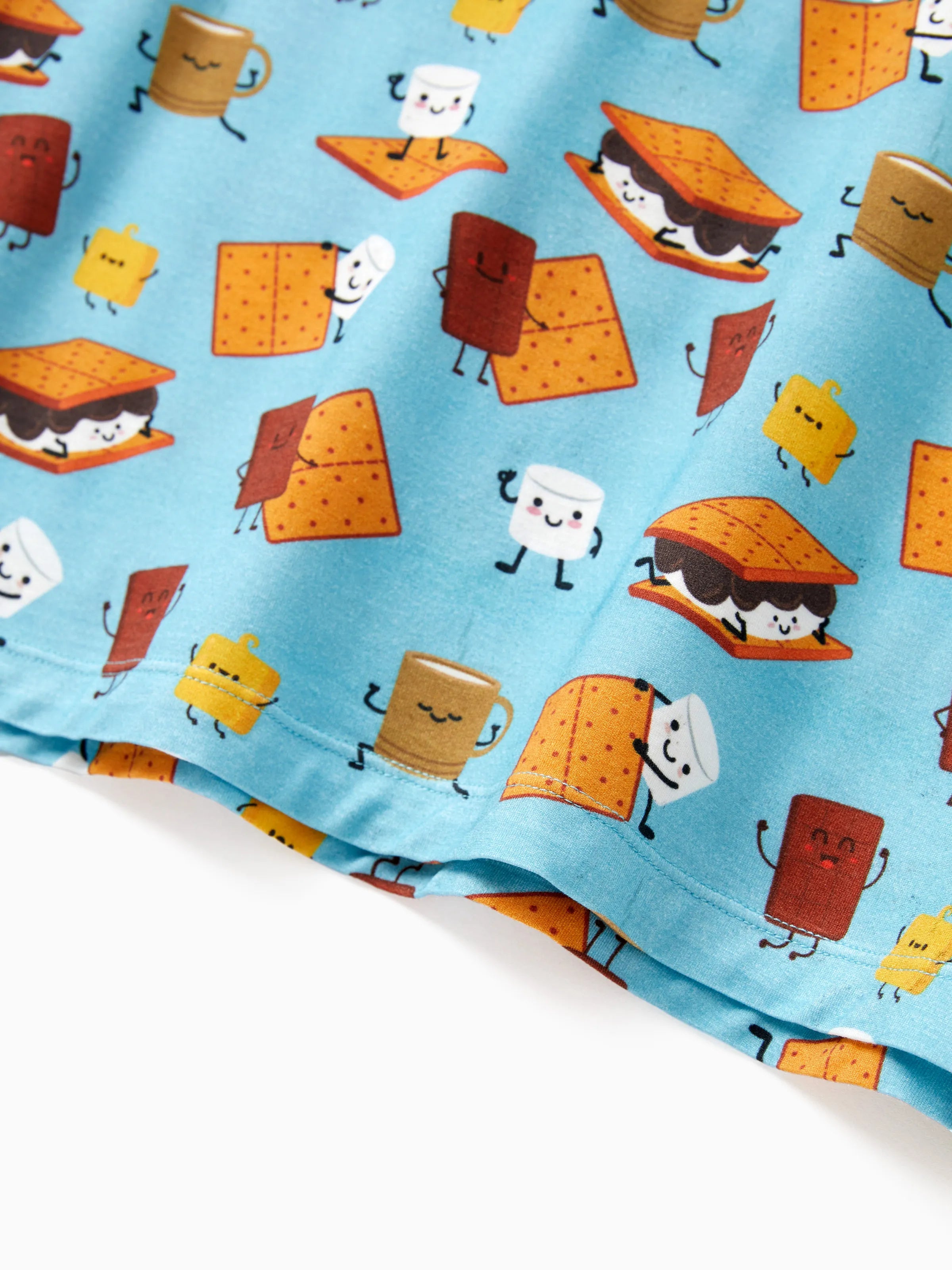 Bamboo Family PJs Cute Print Short Sleeve & Long Pants Sleepwear Matching Pajama set (Snug-Fitting for Children) Green