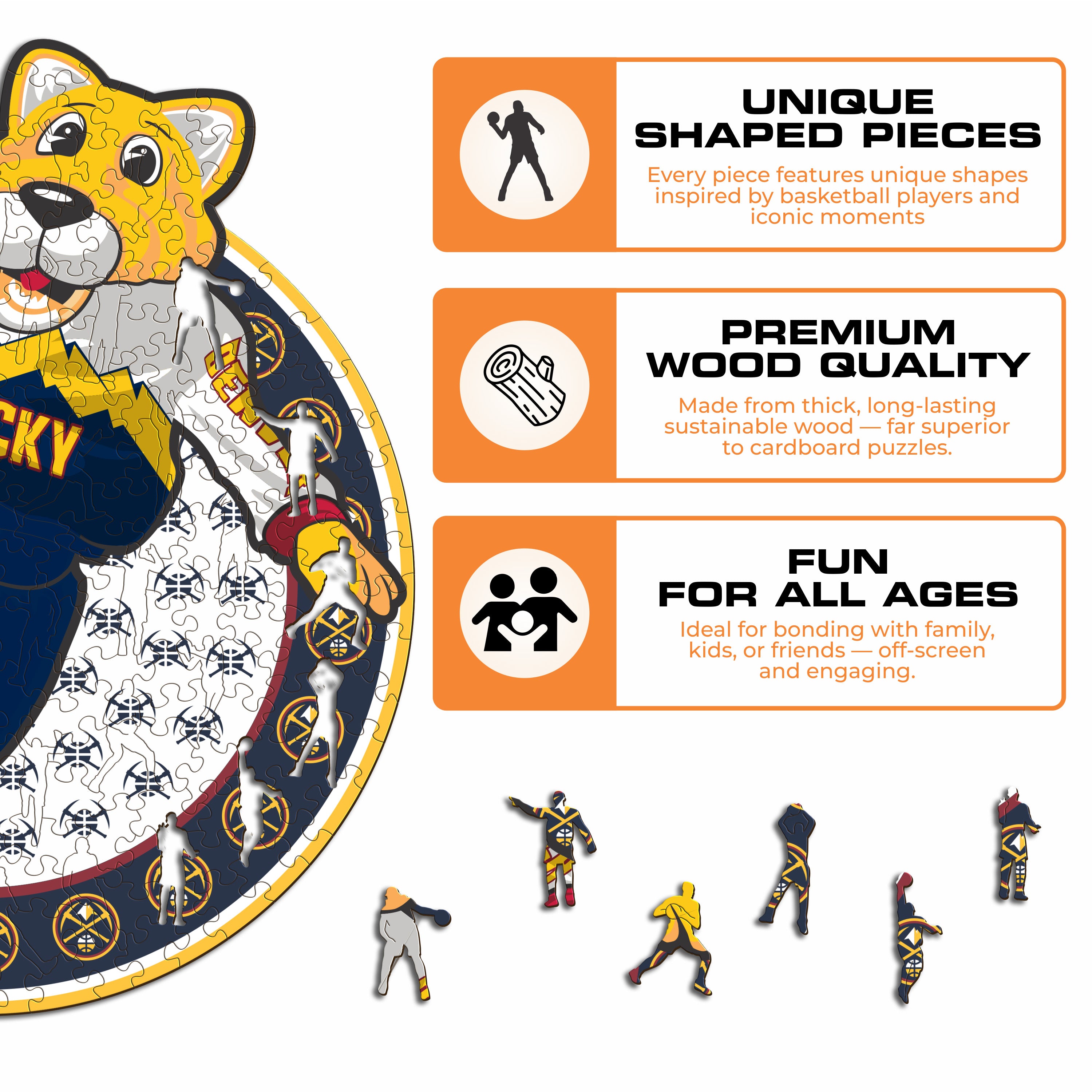 Denver Nuggets™ Mascot - Wooden Puzzle