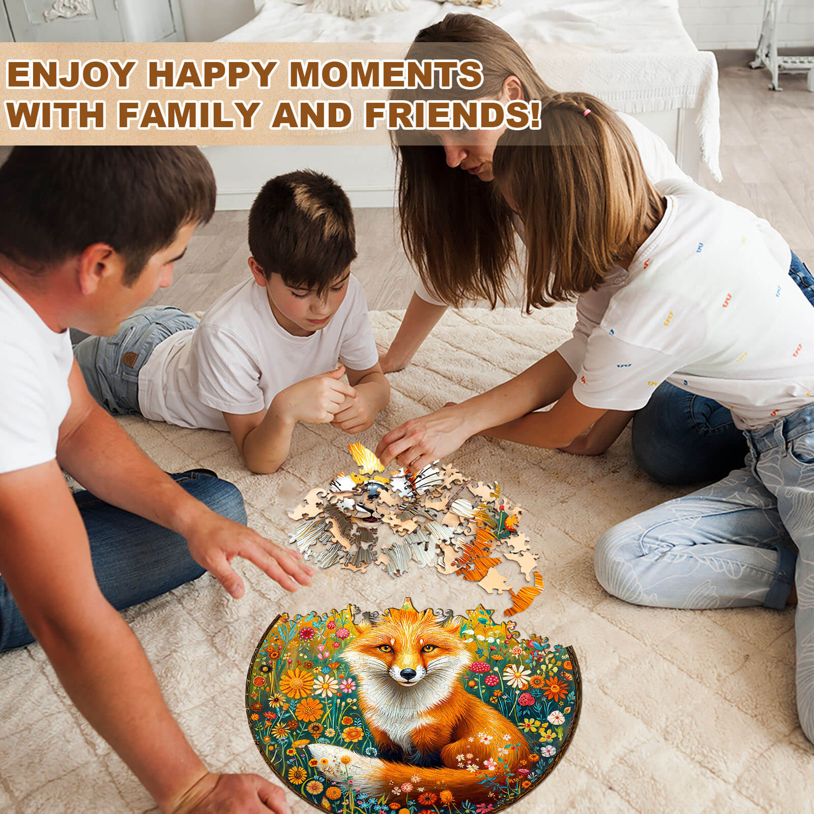 Fantasy Garden Guardian-Fox Wooden Jigsaw Puzzle