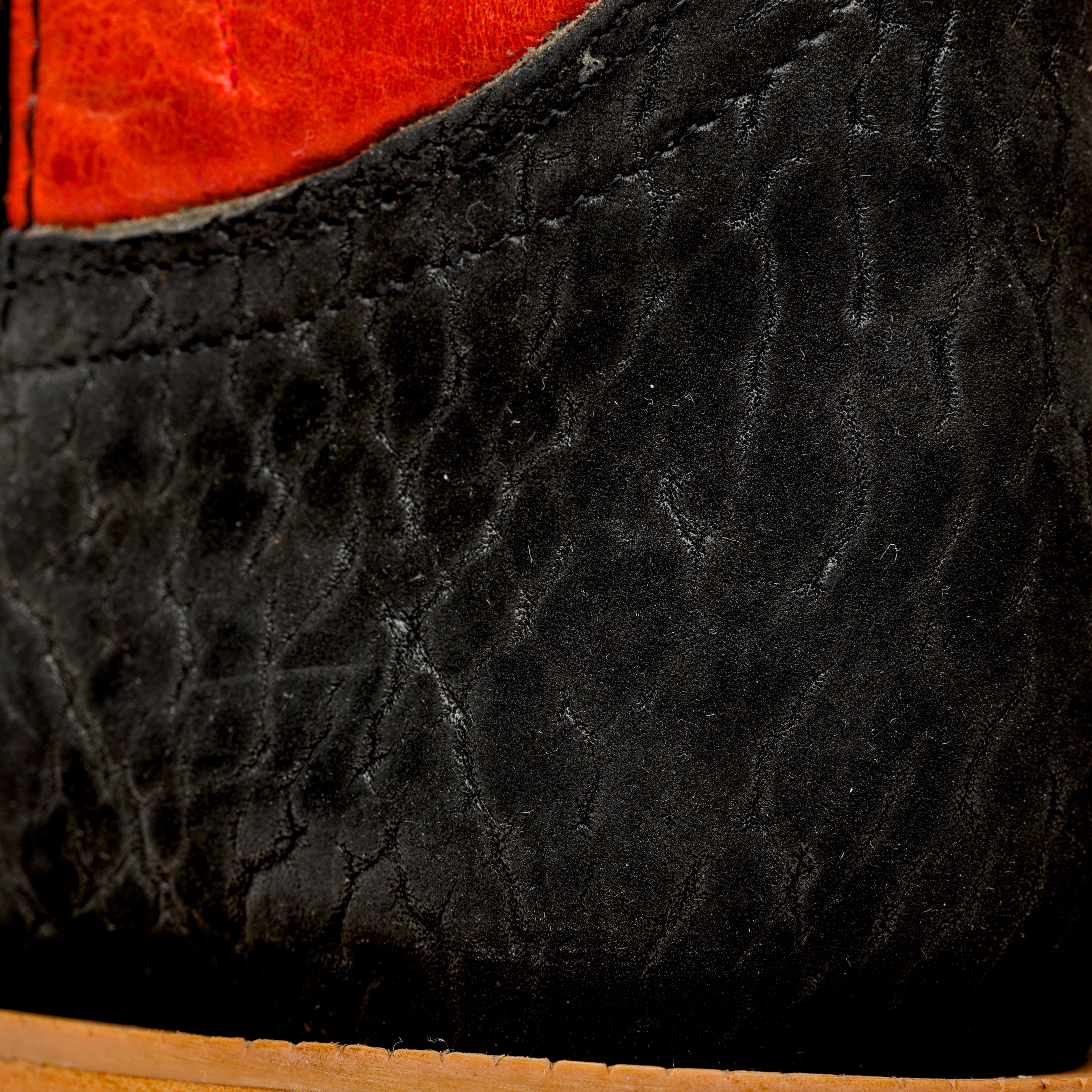 Black Rough-Out Boots - Square Toe