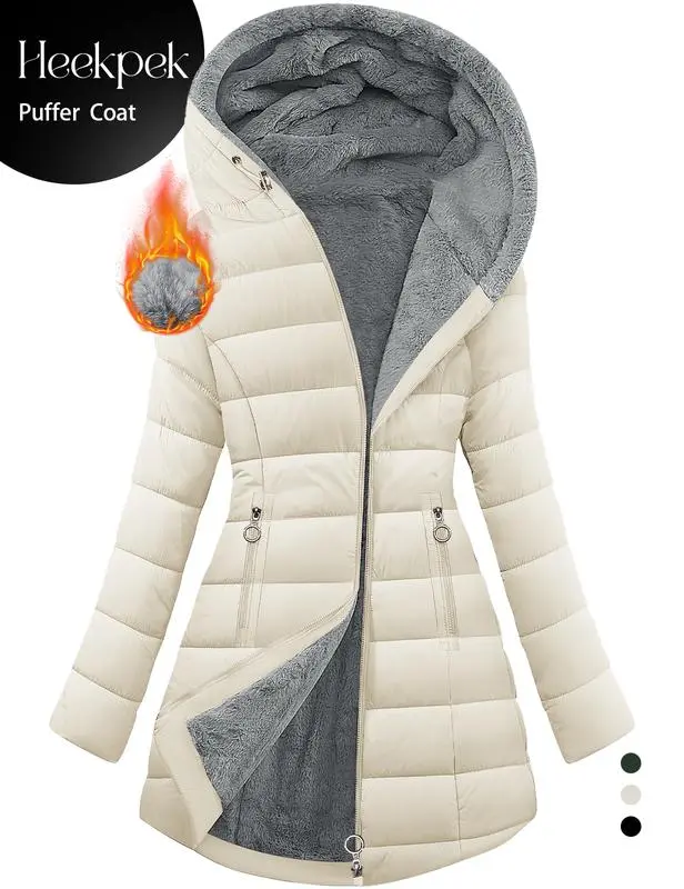 Women's winter windproof and warm slim-fit down jacket