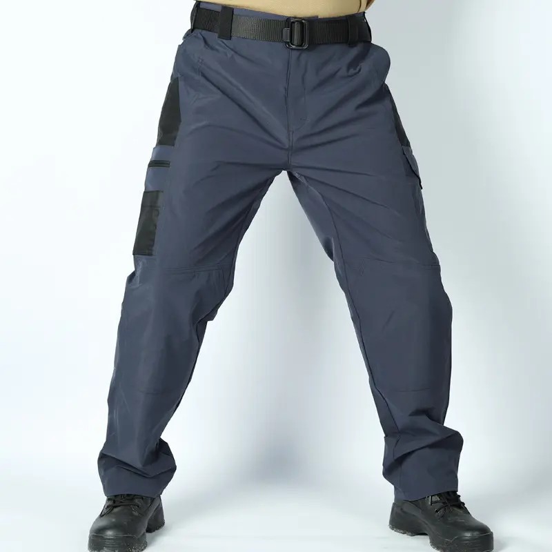 🔥🔥Men's Solid Color Tactical Work Pants with Multiple Pockets and Zipper Closures