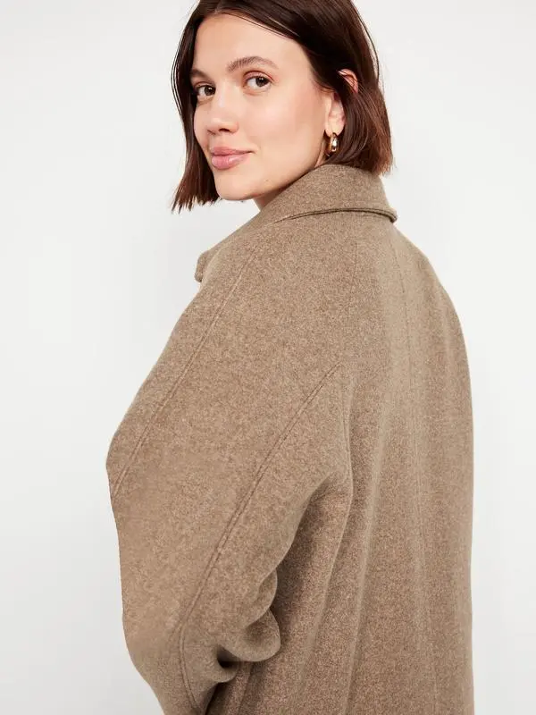 Old Navy Women's Relaxed Button-Front Mac Coat