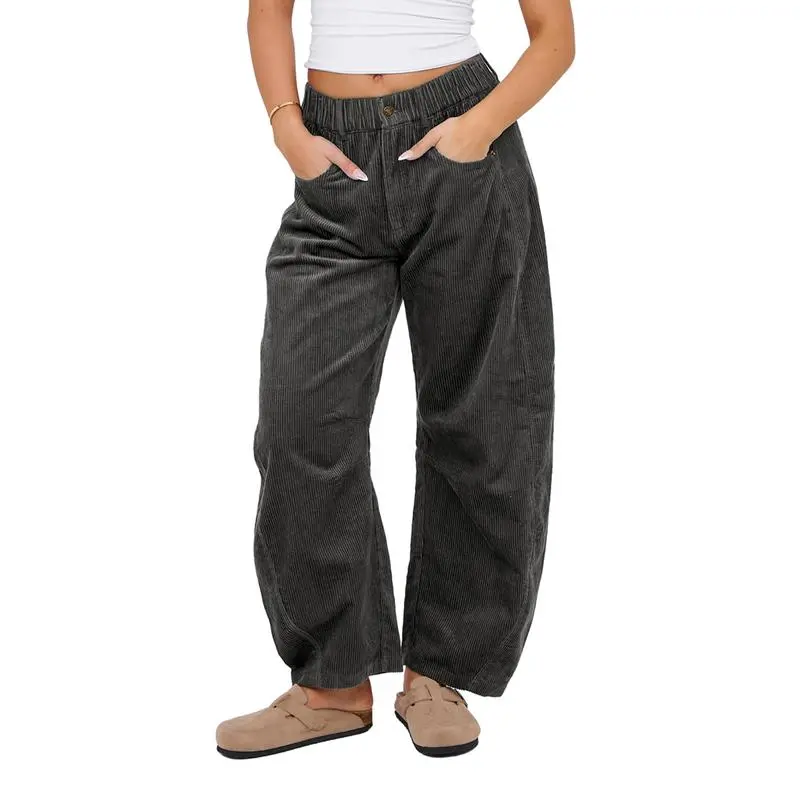 Corduroy Barrel Pants for Women Cord Pants