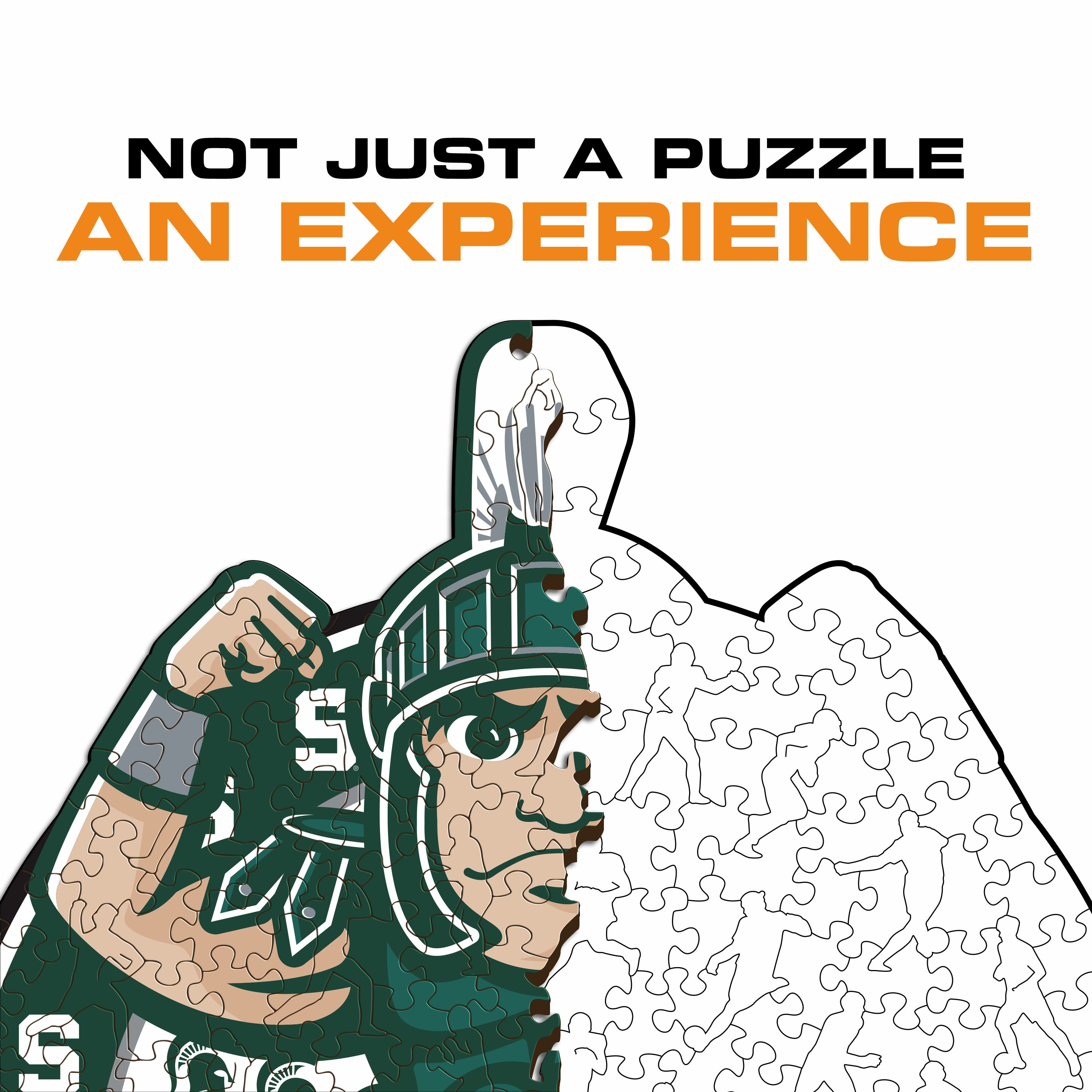 Michigan State University Mascot - Wooden Puzzle