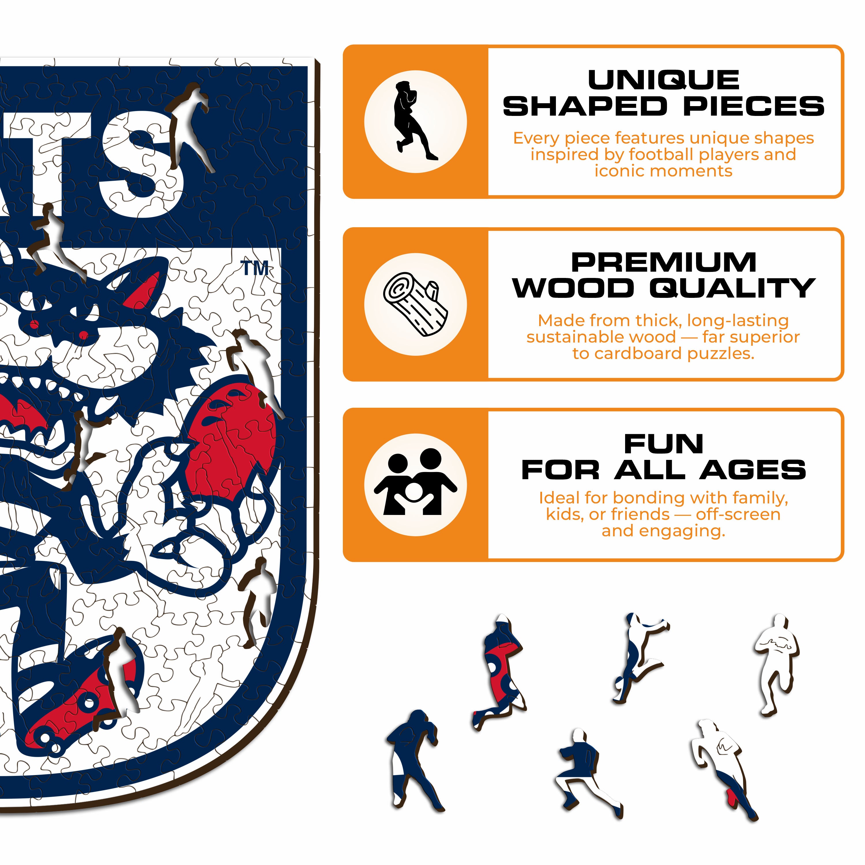 Geelong FC Retro Mascot - Wooden Puzzle