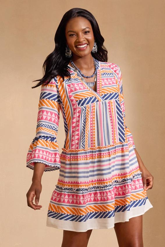 Embroidered Aztec Dress