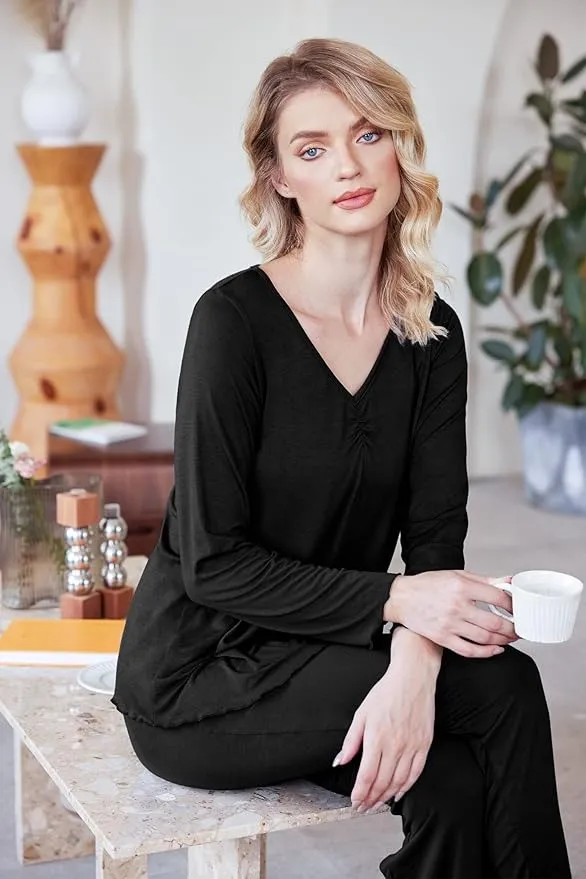 Womens Pajama Sets 2 Piece Lounge Set Fall Winter Pajamas