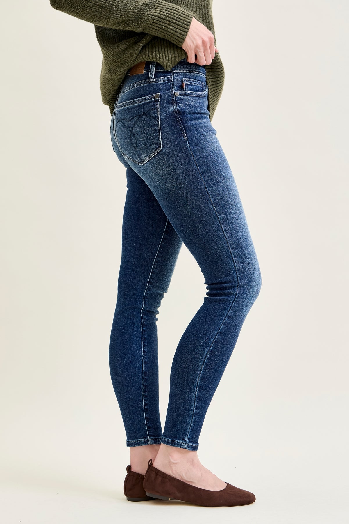 Lillian Mid Rise ThermaDENIM Skinny Jeans
