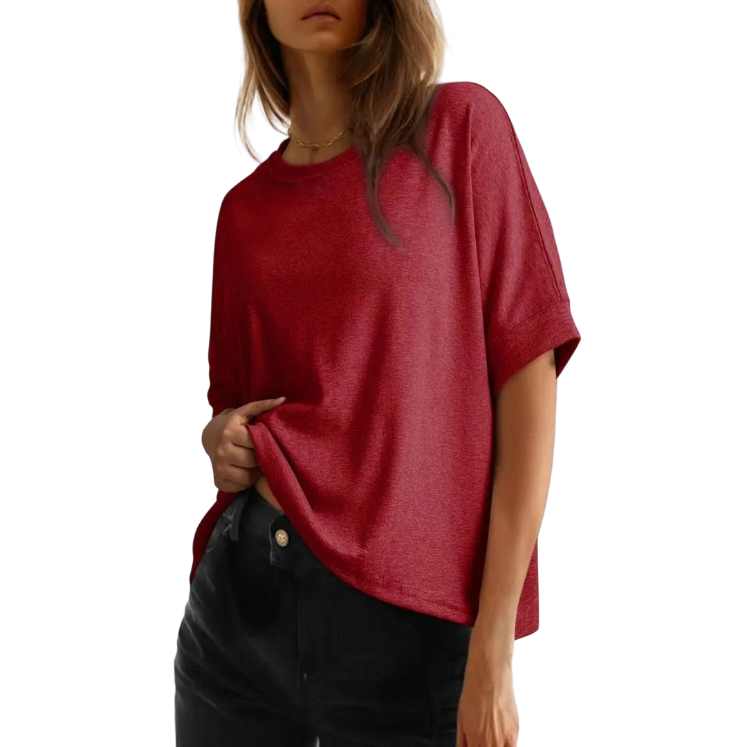Women's Tops for Women 2026 Loose Oversized Basic Tee Comfortable Soft Fabric Flattering Fit - Womenswear