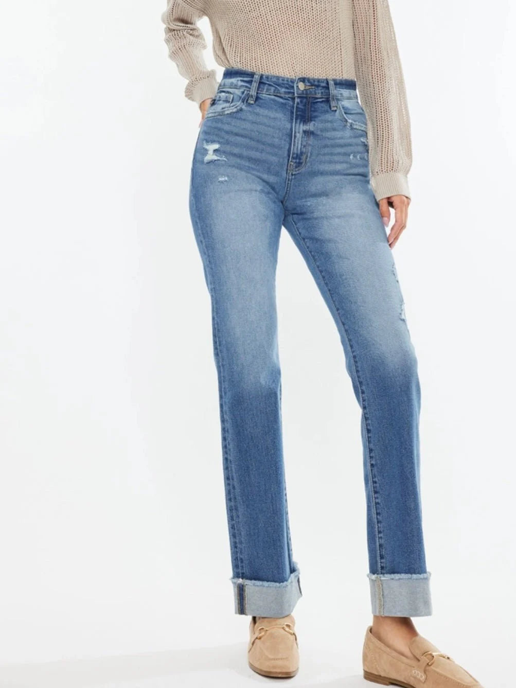 Trish High Rise Straight Leg Kancan Jeans