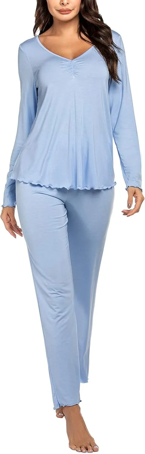 Womens Pajama Sets 2 Piece Lounge Set Fall Winter Pajamas