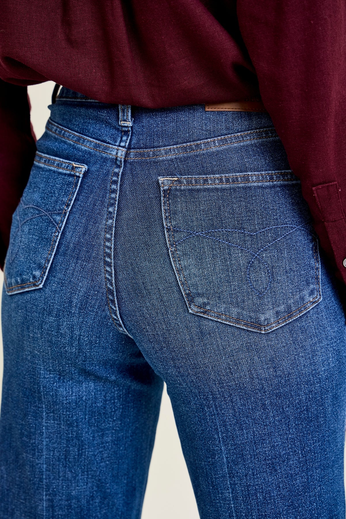 Claribel High Rise Tummy Control Retro Wide Leg Jeans